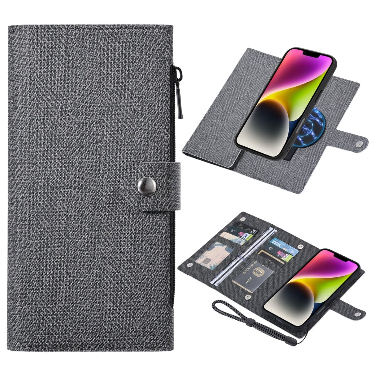 For iPhone 14 ViLi GBS Series MagSafe Magnetic RFID Leather Flip Phone Case(Black) - iPhone 14 Cases by ViLi | Online Shopping UK | buy2fix