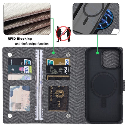 For iPhone 13 Pro Max ViLi GBS Series MagSafe Magnetic RFID Leather Flip Phone Case(Black) - iPhone 13 Pro Max Cases by ViLi | Online Shopping UK | buy2fix