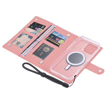 For iPhone 15 Plus ViLi GBS-C Series MagSafe Magnetic RFID Leather Flip Phone Case(Pink) - iPhone 15 Plus Cases by ViLi | Online Shopping UK | buy2fix