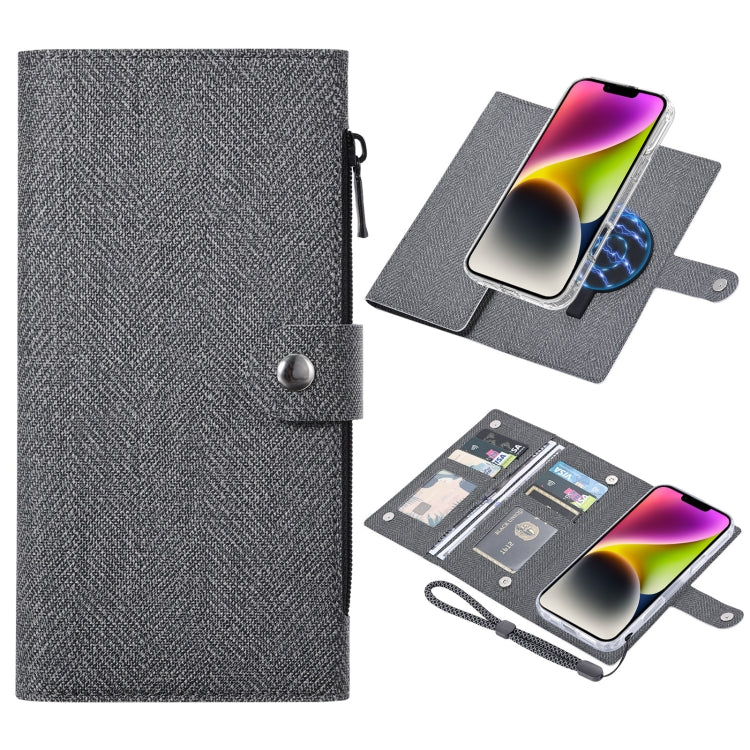 For iPhone 14 ViLi GBS-C Series MagSafe Magnetic RFID Leather Flip Phone Case(Black) - iPhone 14 Cases by ViLi | Online Shopping UK | buy2fix