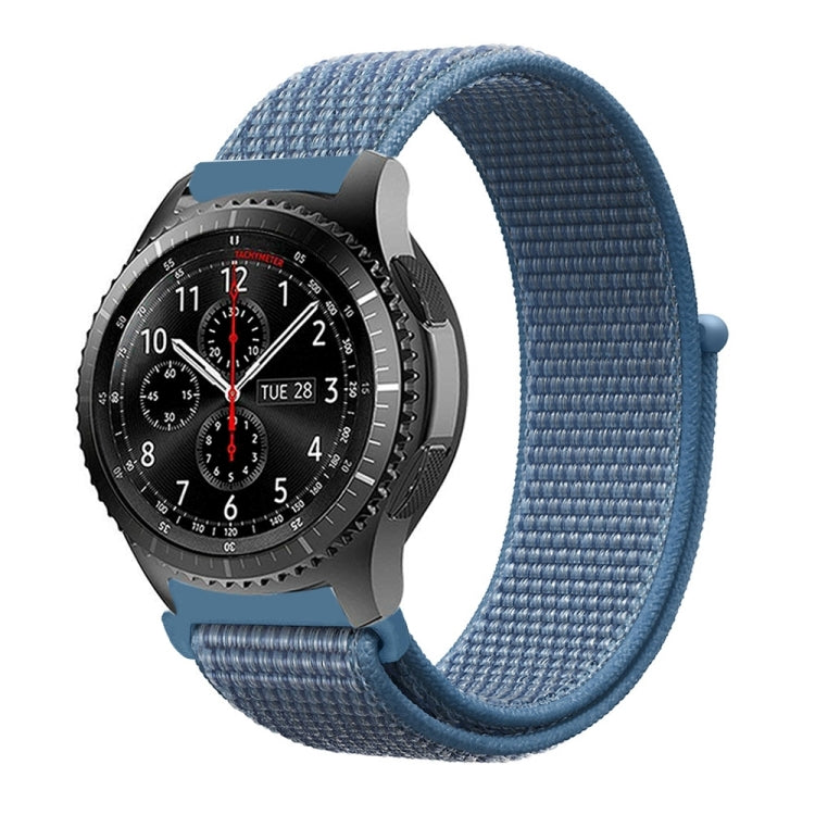For Samsung Galaxy Watch 46mm Nylon Braided Watch Band(Cape Cod Blue) - Watch Bands by buy2fix | Online Shopping UK | buy2fix