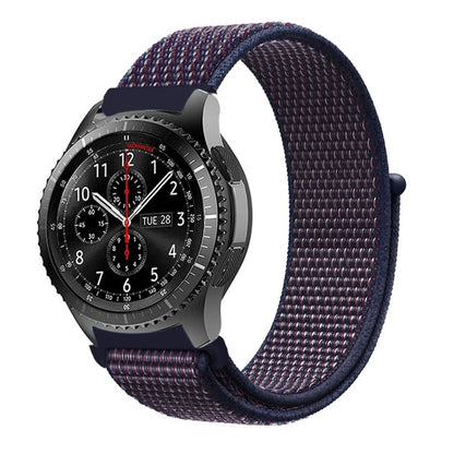 For Samsung Galaxy Watch 46mm Nylon Braided Watch Band(Indigo) - Watch Bands by buy2fix | Online Shopping UK | buy2fix