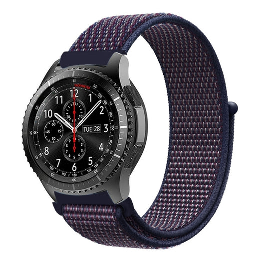 For Samsung Galaxy Watch 46mm Nylon Braided Watch Band(Indigo) by buy2fix