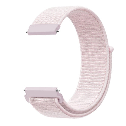 For Samsung Galaxy Watch 46mm Nylon Braided Watch Band(Pearl Pink) - Watch Bands by buy2fix | Online Shopping UK | buy2fix