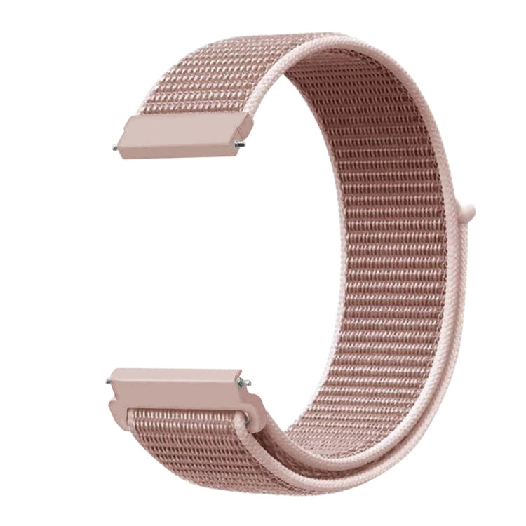 For Samsung Galaxy Watch 46mm Nylon Braided Watch Band(Rose Pink) - Watch Bands by buy2fix | Online Shopping UK | buy2fix