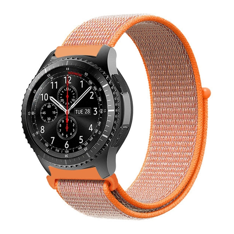 For Samsung Galaxy Watch 46mm Nylon Braided Watch Band(Orange Red) - Watch Bands by buy2fix | Online Shopping UK | buy2fix