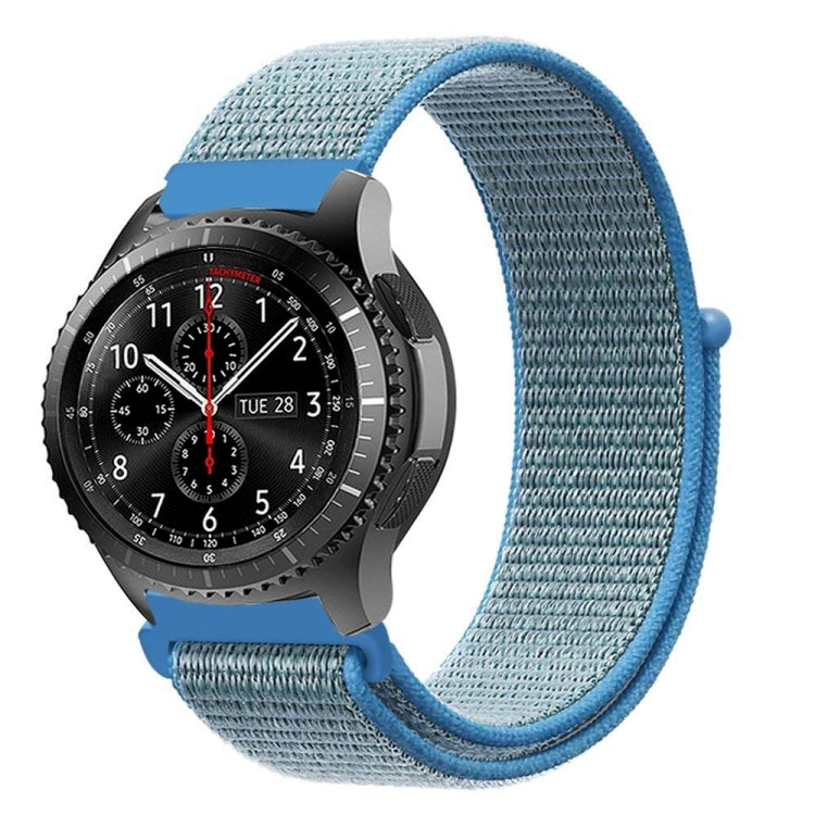 For Samsung Galaxy Watch 46mm Nylon Braided Watch Band(Tahoe Blue) - Watch Bands by buy2fix | Online Shopping UK | buy2fix