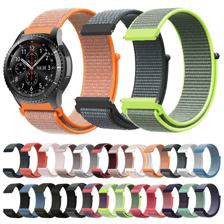 For Samsung Galaxy Watch 46mm Nylon Braided Watch Band(Orange Red) - Watch Bands by buy2fix | Online Shopping UK | buy2fix