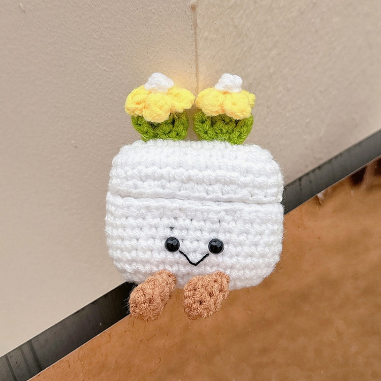 For AirPods Pro 2 / Pro Plush Earphone Protective Soft Case(Smile Flower Pot) - For AirPods Pro by buy2fix | Online Shopping UK | buy2fix