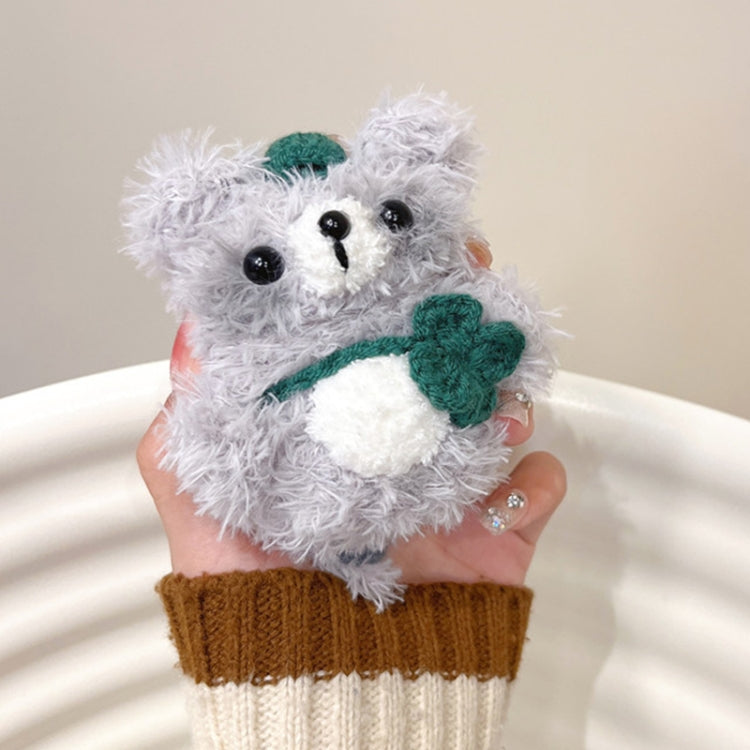 For AirPods Pro 2 / Pro Plush Earphone Protective Soft Case(Leaf Raccoon) - For AirPods Pro by buy2fix | Online Shopping UK | buy2fix