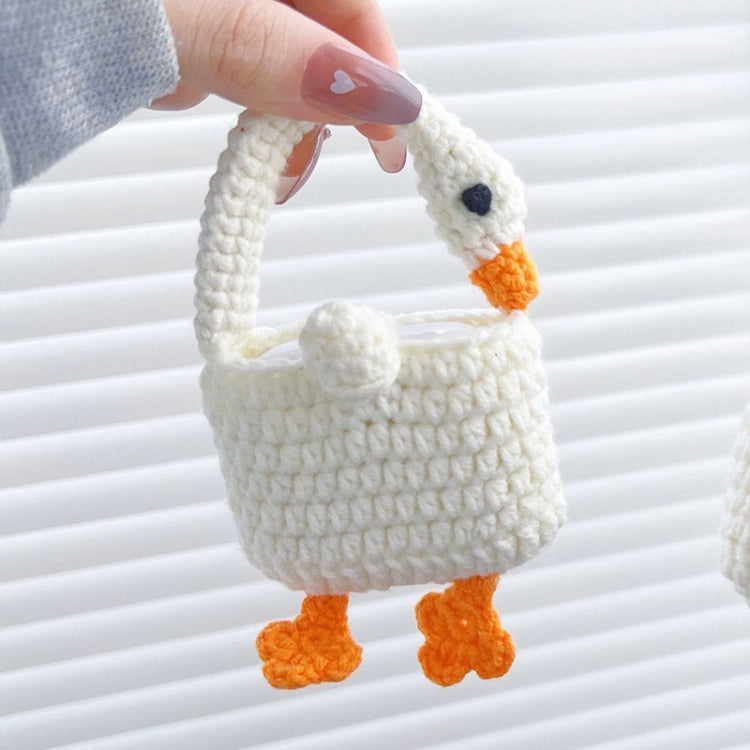 For AirPods 3 Plush Earphone Protective Soft Case(White Crane Bag) - For AirPods 3 by buy2fix | Online Shopping UK | buy2fix