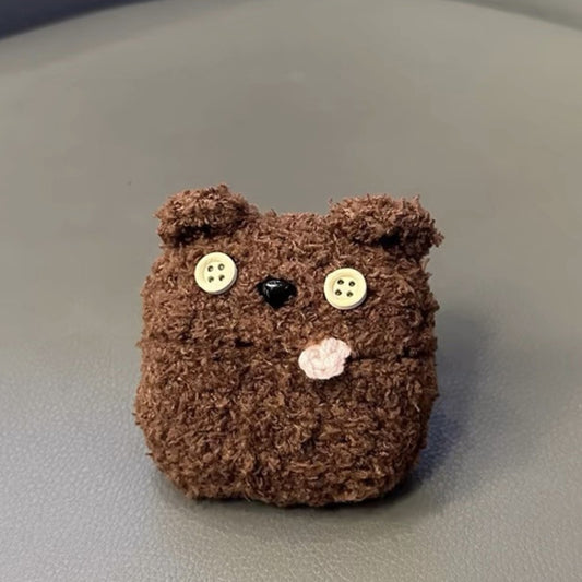 For AirPods 3 Plush Earphone Protective Soft Case(Button Bear) - For AirPods 3 by buy2fix | Online Shopping UK | buy2fix