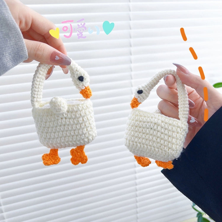 For AirPods 3 Plush Earphone Protective Soft Case(White Crane Bag) - For AirPods 3 by buy2fix | Online Shopping UK | buy2fix