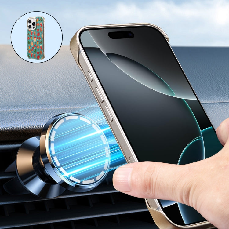 For iPhone 15 Denior A18 Paint MagSafe Phone Case(Christmas) - iPhone 15 Tempered Glass by Denior | Online Shopping UK | buy2fix