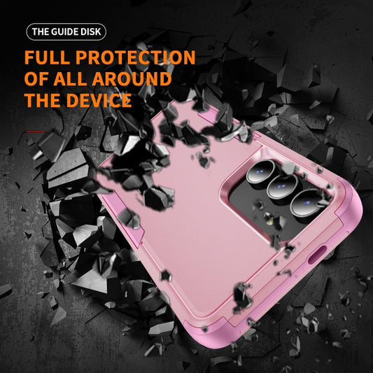For Samsung Galaxy S25 5G TPU + PC Shockproof Protective Phone Case(Pink) by buy2fix