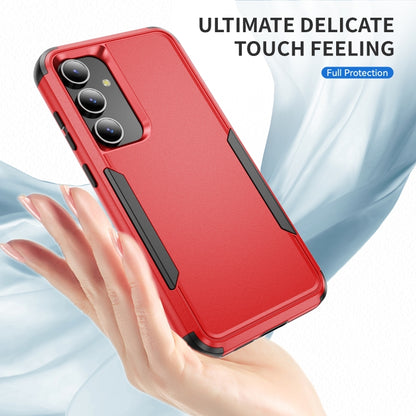For Samsung Galaxy S25 5G TPU + PC Shockproof Protective Phone Case(Red + Black) by buy2fix