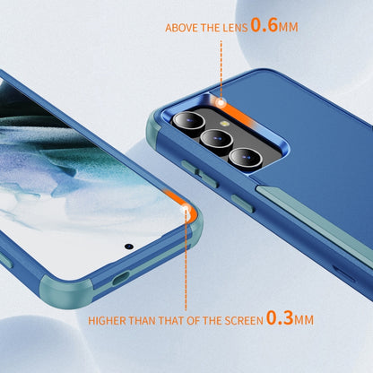 For Samsung Galaxy S25 5G TPU + PC Shockproof Protective Phone Case(Royal Blue + Grey Green) by buy2fix