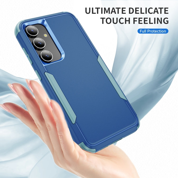 For Samsung Galaxy S25 5G TPU + PC Shockproof Protective Phone Case(Royal Blue + Grey Green) by buy2fix