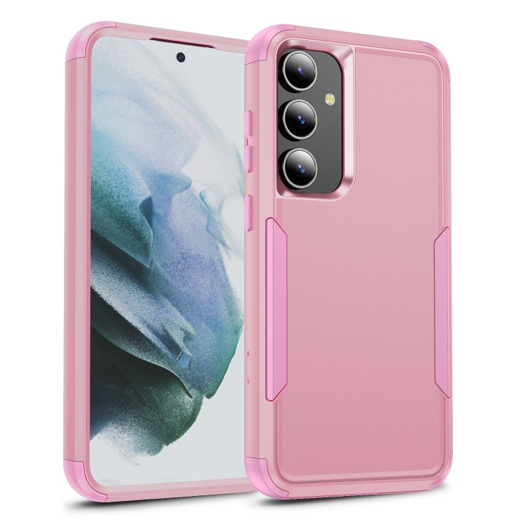 For Samsung Galaxy S25+ 5G TPU + PC Shockproof Protective Phone Case(Pink) by buy2fix