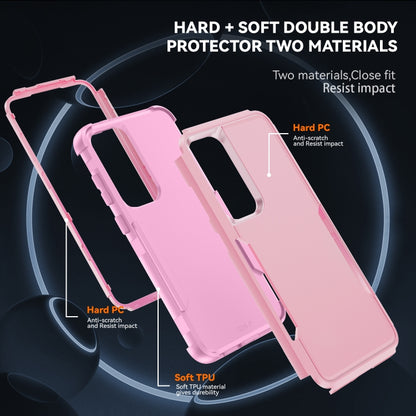 For Samsung Galaxy S25+ 5G TPU + PC Shockproof Protective Phone Case(Pink) by buy2fix