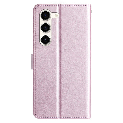 For Samsung Galaxy S25 5G Silk Texture Horizontal Flip Leather Phone Case(Rose Pink) - Galaxy S25 5G Cases by buy2fix | Online Shopping UK | buy2fix