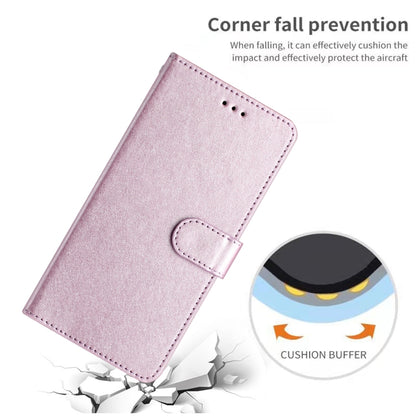 For Samsung Galaxy S25 5G Silk Texture Horizontal Flip Leather Phone Case(Rose Pink) - Galaxy S25 5G Cases by buy2fix | Online Shopping UK | buy2fix