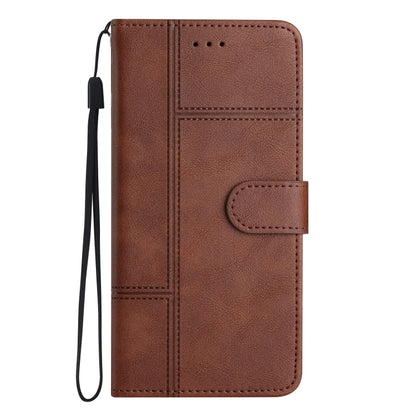 For Samsung Galaxy S25 Ultra 5G Cowhide Texture Stitching Leather Phone Case(Coffee) by buy2fix