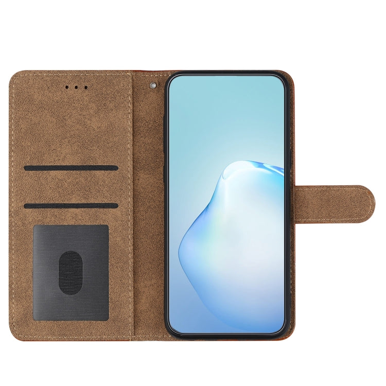 For Samsung Galaxy S25 Ultra 5G Cowhide Texture Stitching Leather Phone Case(Coffee) by buy2fix