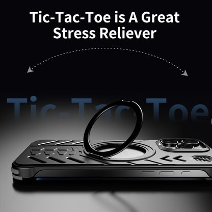 For iPhone 16 Pro Max Knight Series Alloy Cooling MagSafe Phone Case(Titanium) - iPhone 16 Pro Max Cases by buy2fix | Online Shopping UK | buy2fix