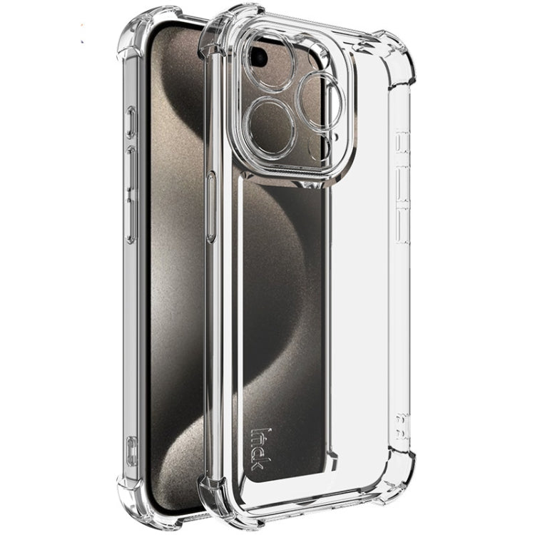 For iPhone 15 Pro imak UX-4 Series Four-corner Shockproof Phone Case(Transparent) - iPhone 15 Pro Cases by imak | Online Shopping UK | buy2fix