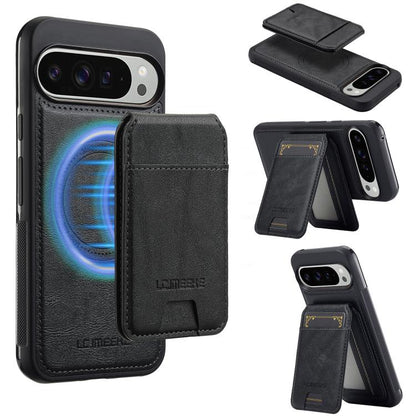 For Google Pixel 10 / 10 Pro LC.IMEEKE L3 Series Detachable RFID Card Bag Magsafe Phone Case(Black) - Google Cases by LC.IMEEKE | Online Shopping UK | buy2fix
