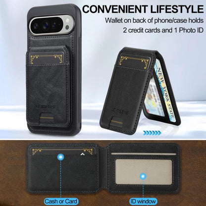 For Google Pixel 10 / 10 Pro LC.IMEEKE L3 Series Detachable RFID Card Bag Magsafe Phone Case(Black) - Google Cases by LC.IMEEKE | Online Shopping UK | buy2fix