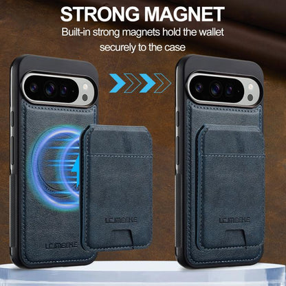 For Google Pixel 10 / 10 Pro LC.IMEEKE L3 Series Detachable RFID Card Bag Magsafe Phone Case(Blue) - Google Cases by LC.IMEEKE | Online Shopping UK | buy2fix