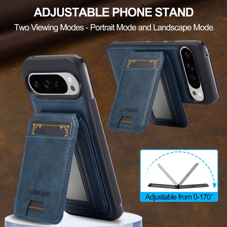 For Google Pixel 10 / 10 Pro LC.IMEEKE L3 Series Detachable RFID Card Bag Magsafe Phone Case(Blue) - Google Cases by LC.IMEEKE | Online Shopping UK | buy2fix