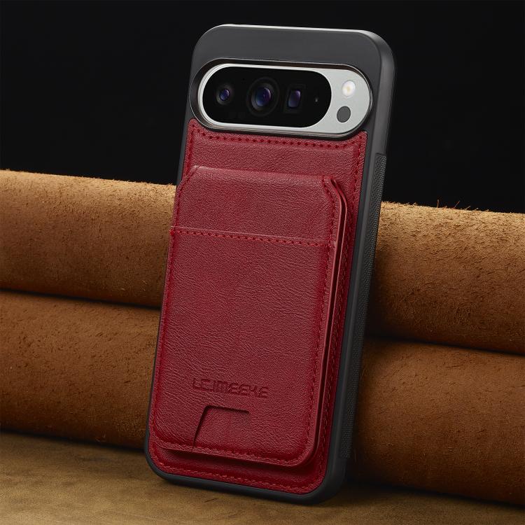 For Google Pixel 10 / 10 Pro LC.IMEEKE L3 Series Detachable RFID Card Bag Magsafe Phone Case(Red) - Google Cases by LC.IMEEKE | Online Shopping UK | buy2fix