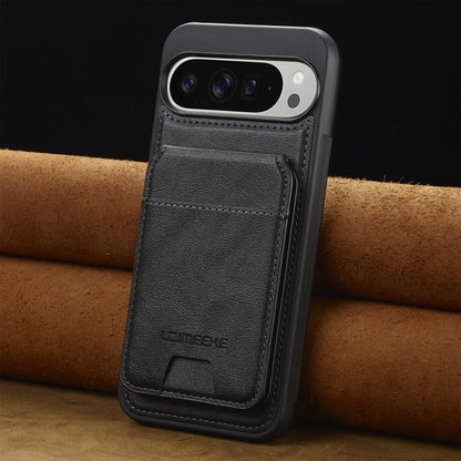 For Google Pixel 10 Pro XL LC.IMEEKE L3 Series Detachable RFID Card Bag Magsafe Phone Case(Black) - Google Cases by LC.IMEEKE | Online Shopping UK | buy2fix