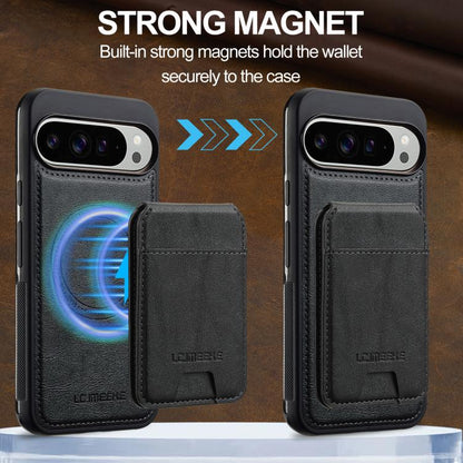 For Google Pixel 10 Pro XL LC.IMEEKE L3 Series Detachable RFID Card Bag Magsafe Phone Case(Black) - Google Cases by LC.IMEEKE | Online Shopping UK | buy2fix