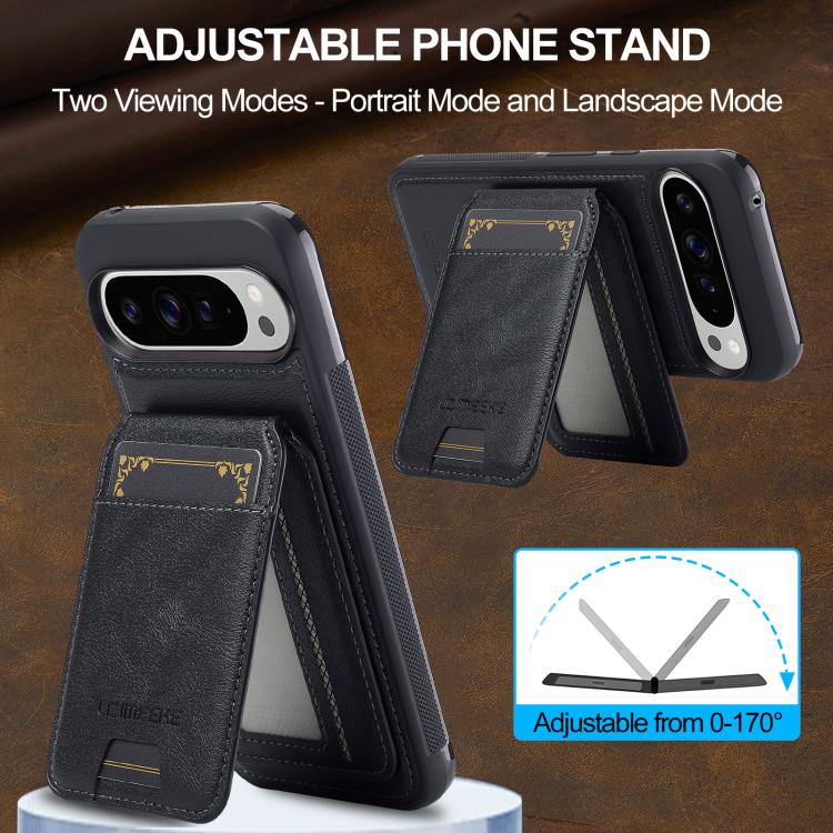 For Google Pixel 10 Pro XL LC.IMEEKE L3 Series Detachable RFID Card Bag Magsafe Phone Case(Black) - Google Cases by LC.IMEEKE | Online Shopping UK | buy2fix