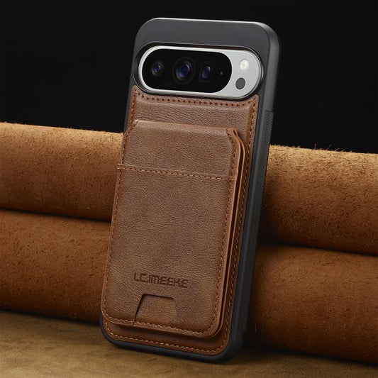 For Google Pixel 10 Pro XL LC.IMEEKE L3 Series Detachable RFID Card Bag Magsafe Phone Case(Brown) - Google Cases by LC.IMEEKE | Online Shopping UK | buy2fix