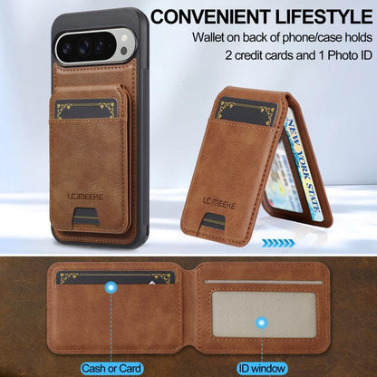 For Google Pixel 10 Pro XL LC.IMEEKE L3 Series Detachable RFID Card Bag Magsafe Phone Case(Brown) - Google Cases by LC.IMEEKE | Online Shopping UK | buy2fix