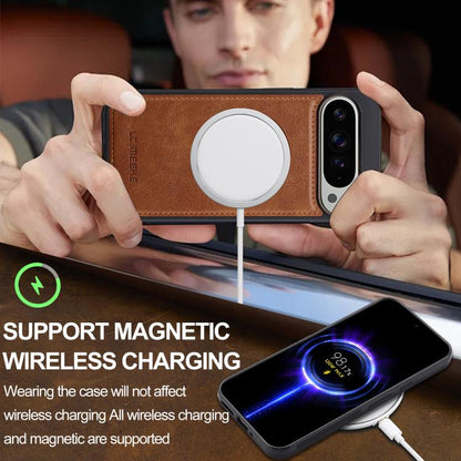 For Google Pixel 10 Pro XL LC.IMEEKE L3 Series Detachable RFID Card Bag Magsafe Phone Case(Brown) - Google Cases by LC.IMEEKE | Online Shopping UK | buy2fix
