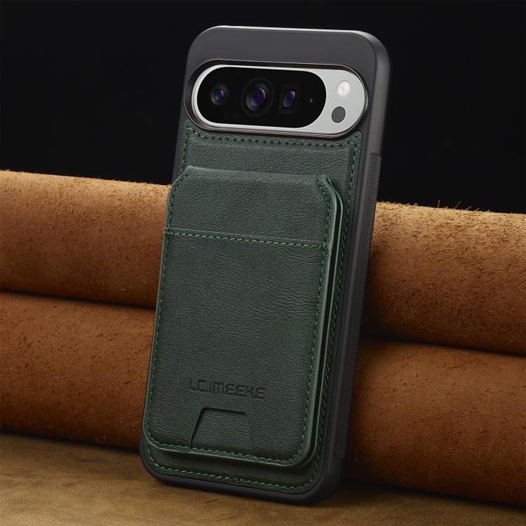 For Google Pixel 10 Pro XL LC.IMEEKE L3 Series Detachable RFID Card Bag Magsafe Phone Case(Green) - Google Cases by LC.IMEEKE | Online Shopping UK | buy2fix
