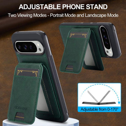 For Google Pixel 10 Pro XL LC.IMEEKE L3 Series Detachable RFID Card Bag Magsafe Phone Case(Green) - Google Cases by LC.IMEEKE | Online Shopping UK | buy2fix