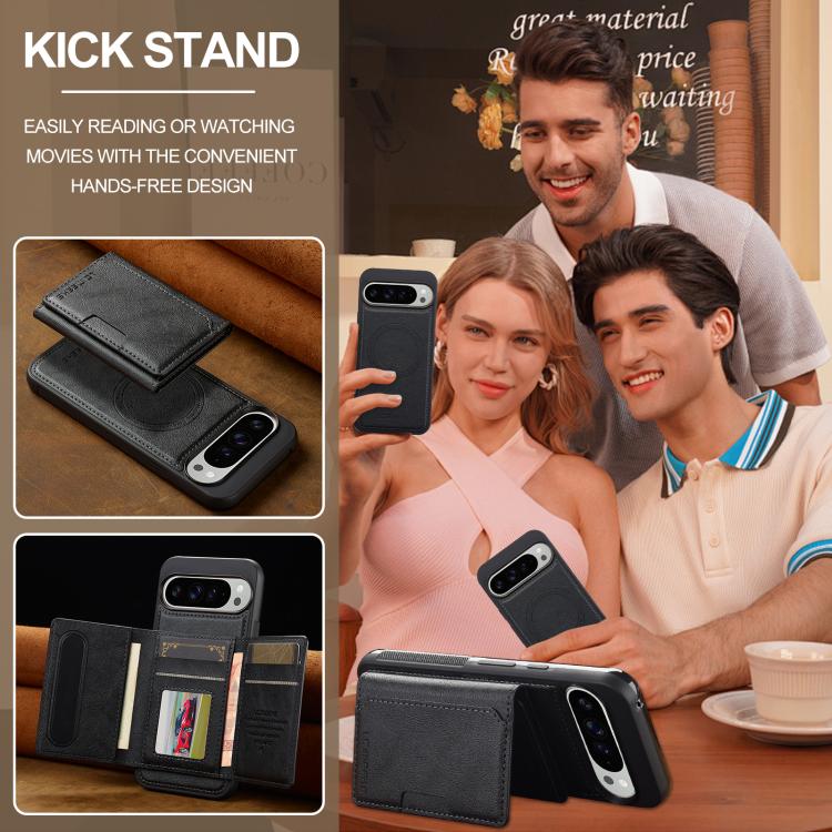 For Google Pixel 10 Pro XL LC.IMEEKE L5 Series Detachable RFID Card Bag Magsafe Phone Case(Black) - Google Cases by LC.IMEEKE | Online Shopping UK | buy2fix