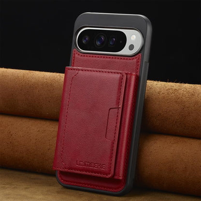 For Google Pixel 10 Pro XL LC.IMEEKE L5 Series Detachable RFID Card Bag Magsafe Phone Case(Red) - Google Cases by LC.IMEEKE | Online Shopping UK | buy2fix
