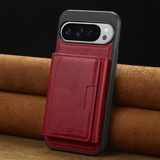 For Google Pixel 10 Pro XL LC.IMEEKE L5 Series Detachable RFID Card Bag Magsafe Phone Case(Red) - Google Cases by LC.IMEEKE | Online Shopping UK | buy2fix
