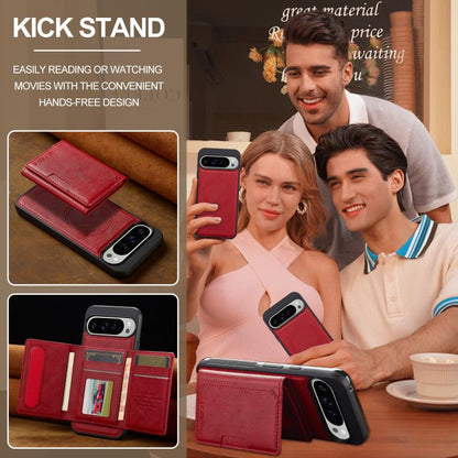 For Google Pixel 10 Pro XL LC.IMEEKE L5 Series Detachable RFID Card Bag Magsafe Phone Case(Red) - Google Cases by LC.IMEEKE | Online Shopping UK | buy2fix