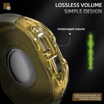 For Apple Watch Ultra 3 / 2 / 1 49mm RedPepper Armor Metal Case Integrated Silicone Watch Band(Clear Gold Beige) by RedPepper