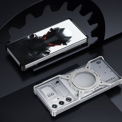 For ZTE nubia Red Magic 9S Pro / 9S Pro+ Gear Magnetic Holder Borderless Metal Phone Case(Black) - ZTE Cases by buy2fix | Online Shopping UK | buy2fix