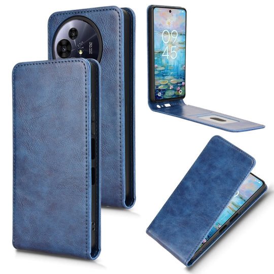 For TCL 50 Nxtpaper 5G Magnetic Vertical Flip Leather Phone Case(Blue)